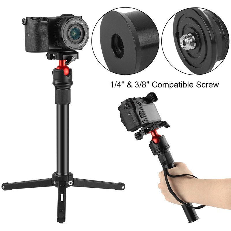 Alloy Tripod Axis Extension Rod Video Shooting Stabilizer Extension Bar