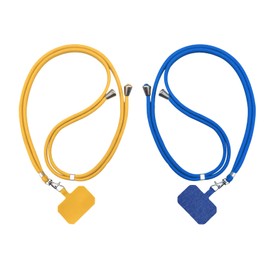 Universal Cell Phone Strap (2 Pack), Crossbody Phone Lanyards for Neck Adjustable Wrist Straps as Phone Grip Compatible with Most Phone Cases,Yellow SkyBlue