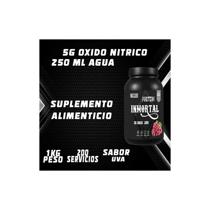 Óxido Nítrico Inmortal 1 Kg 200 Serv Varios Pre Entreno