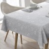 Oilcloth Tablecloth Washable Rectangular 140 x 180 cm Light Grey