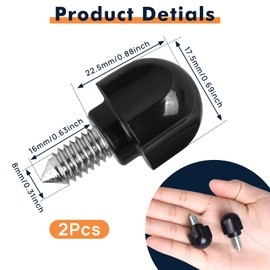 2 Pcs 4162142 Mixer Thumb Screws, Attachment Mixer Knob Thumb Screw Compatible with Kitchenaid & Whirlpool Stand Mixers Replacement Parts, Replaces 9709194 WP9709194 240374