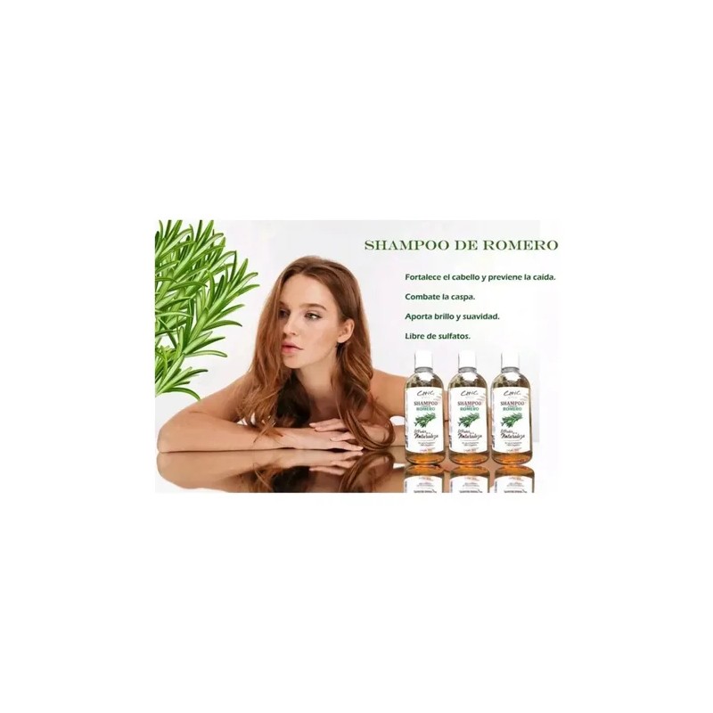 2 Shampoo De Romero 100 Orgánico Sin Parabenos Ni Sal