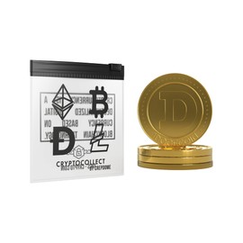 Dogecoin Gold Collectible Coin | 1PC Cryptocollect Cryptocurrency Coin | Secured in Hard Shell Casing | Blockchain Based Gifts for Technology & Crypto Enthusiasts