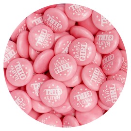 Baby Girl Pink Candy Gum Buttons, 2 Pound Bag (Approx. 180 Pieces), Pink Candy, Girl Baby Shower Candy, Baby Showers Treats