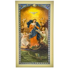 William J. Hirten Traditional Holy Cards with Catholic Art and Prayers (Our Lady Undoer of Knots)