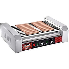 Great Northern Popcorn Company Hot Dog Grill with 9 Stainless Steel Rollers, ZPG-6002E, Gray