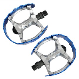 Wellgo Oldschool BMX MTB XC-II Bear Trap 9/16 Inch Bicycle Pedals, Blue, WE2966