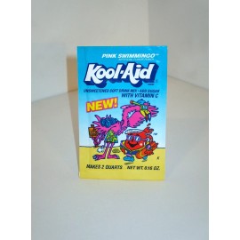 Vintage 1980's 90s Kool Aid NEW Pink Swimmingo Drink Mix Unopened Packet Package