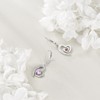 NIFUNAO Double Heart Earrings for Women 925 Sterling Silver Pink