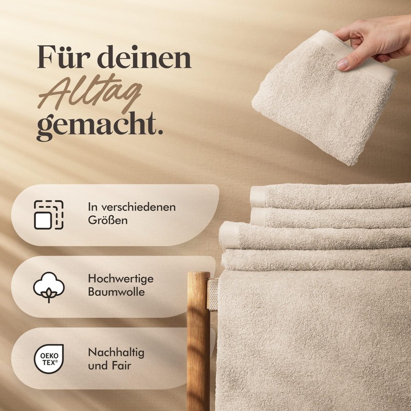 Homewell Towel Set - Soft and Absorbent, 100% Cotton, Oeko-Tex