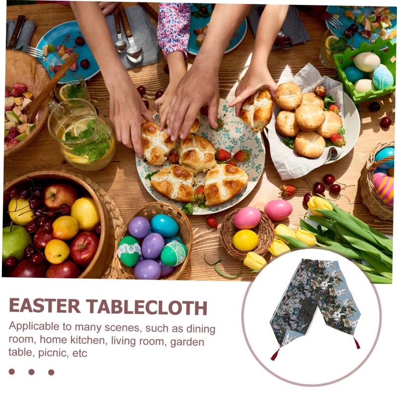 Alipis Easter Decorations for Table Bunny Themed Table Cover Party