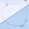 Atentuyi Tiny Crystal Flower Necklace Silver CZ Flower Pendant Necklace