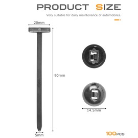 SCUARI 50PCS Automotive Zipper Clips,Cable Tie Buckle,Universal Wire Ties Tool,Car Accessories Self-Locking Nylon Zip Ties Holder,Used to Repair and Fix Car Linings,Guard Plates,Bumpers,Fenders