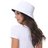 Women Reversible Bucket Hat Summer Beach hat Outdoor Cap Black-