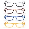 MODFANS Reading Glasses +1.75-4 Pairs Fashion Readers Narrow Frame Spring