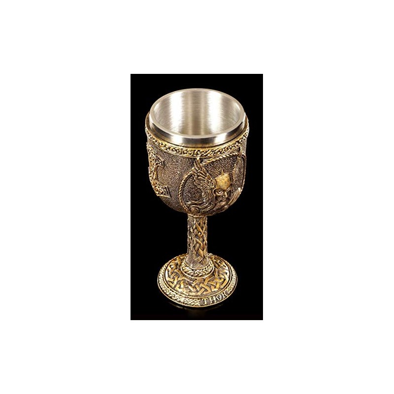 Figuren Shop GmbH Viking Goblet with Stainless Steel Insert -