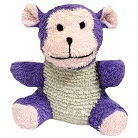 Plantlife Soft Monkey Bath Scrubby - Hand Made Natural Ramie Scrubby Safe for Kids to Use - Naturally Dyed Ramie for Shower - Kid Tested with No Removable Parts