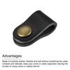 MECCANIXITY Pack of 10 Leather Cable Straps Cord Organizer 63x16mm