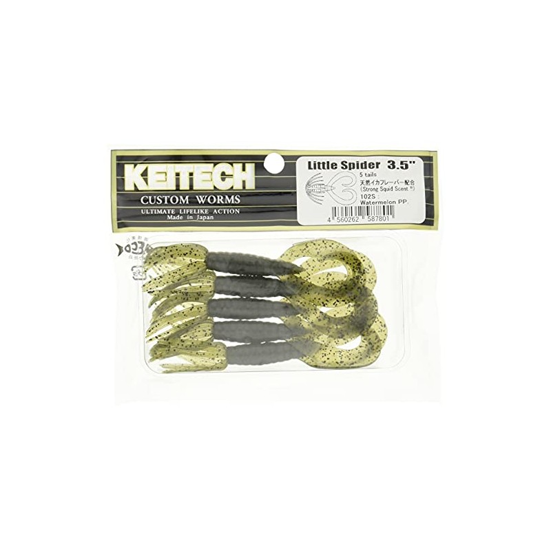 Keitech Little Spider 3.5" #102 Watermelon Pepper