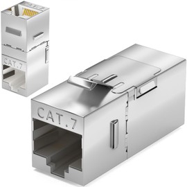 HB-DIGITAL RJ45 Keystone Cat.7 Angle Connector Adapter 90° Angled CAT7 STP LAN Coupling Network Module up to 1000 MHz 10 Gbit/s Backward Compatible (Cat8, Cat7, Cat6, Cat5e)