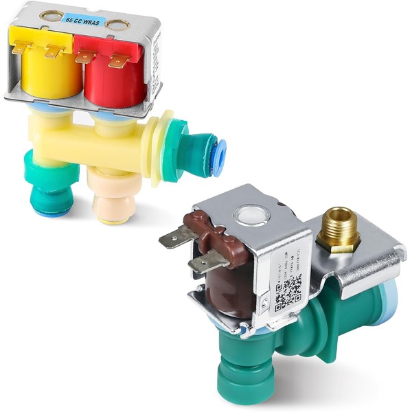 GOLICC Dual-Port Refrigerator Water Inlet Valve Kit - Replacement for