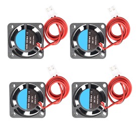 Jopto Pack of 4 2510 Fan DC 5 V Brushless Cooling Fan 25 x 25 x 10 mm Silent 2 Pin Cooling Fan with 30 cm Cable for 3D Printer PC CPU Computer Case Fan Cooler