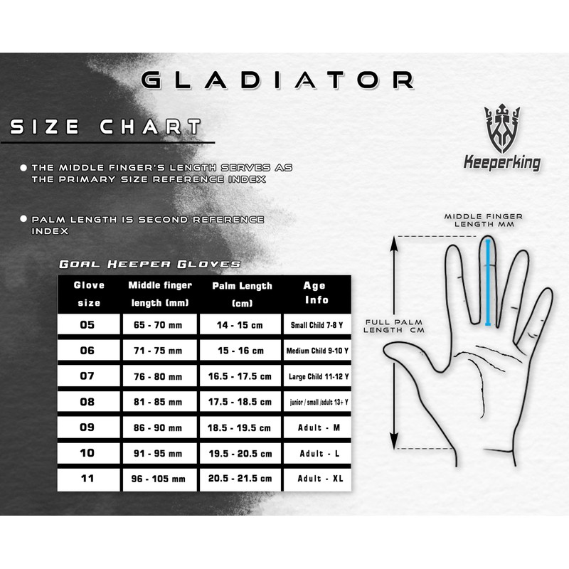 Keeperking GladiatorKing Negative Cut Professional Men's Goalkeeper Gloves with Professional