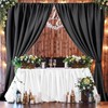 Joydeco Black Backdrop Curtains for Parties, 10x10 Wrinkle Free Black