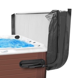 Cover Lifter, Hot Tub Cover Lifter,Pivot Top Mount Spa & Hot Tub Cover Lift Removal System Reinforced Brackets with 3 Hook Towel Rack,Fit for Most Spa Hot Tubs,Hot Tub Width Below 96"