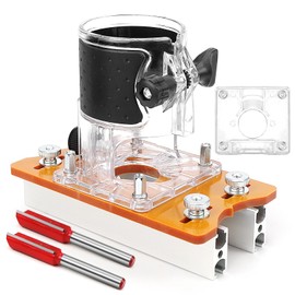 FSWWSF Wood Cutter Tool Slot Holder Set Wood Cutter Base Locator Set 2 in 1 Slot Base and Mounting Bracket for 64/65 mm Trimmer with Scale Milling Base Plate, One-Hand Milling Base Plate