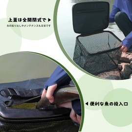 ARCWOLF Folding Floating Scarf, EVA 11.8 inches (30 cm), Fishing, Beaded, 12.8 ft (8 m), Tackle Bag, Fishing Tackle Bag, Backkan, Multi-functional Fishing Case, For Surf Fishing, Includes Steel Ring