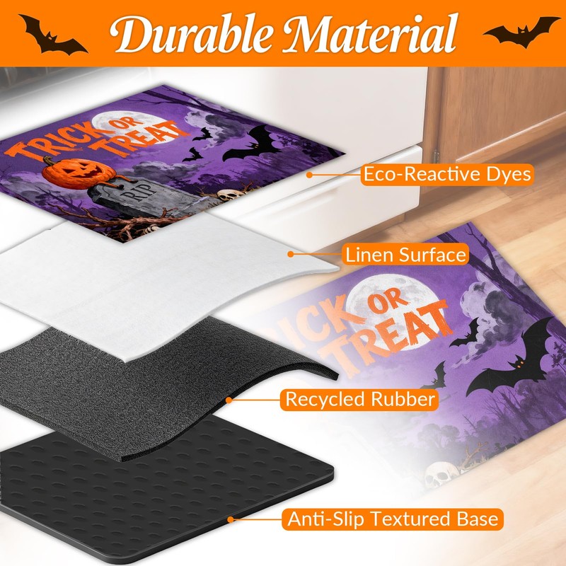 Halloween Door Mat, Welcome Mat for Home, 30"x17" Door Mat