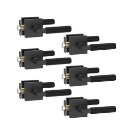 Asidrama 6 Pack Black Passage Door Handles, Door Lever with Door Knobs Indoor for Bedroom or Bathroom, Heavy Duty Door Handles Interior with Locks for Left Right Sided Doors