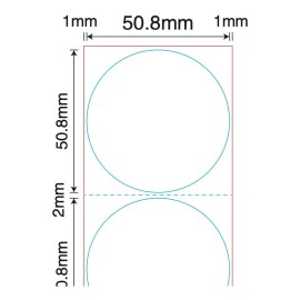 Etiquetas Térmicas Directas Circulares 2×2 PuLG. (rollo 750) Color Azul