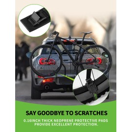 Bike Rack Straps, Suitable for All Bicycle Racks | 4 Pieces | Length 39 in | Width 0.8 mm | 440 lbs Load Capacity | clamp Lock, Lashing Strap for roof Rack, Electric Bicycle, Kayak Lashing Strap