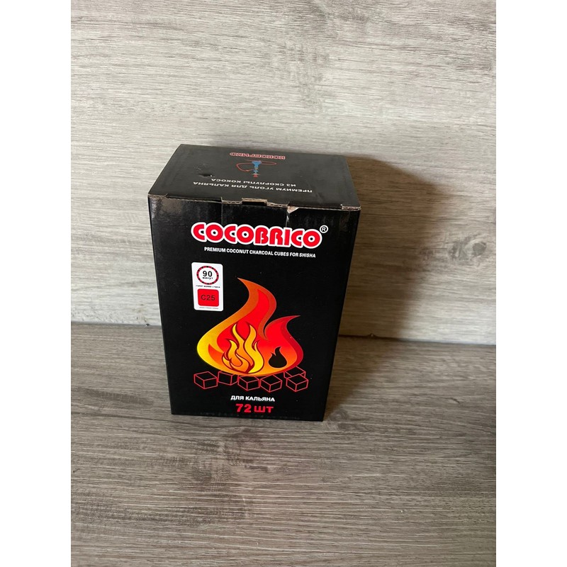 Coconut Charcoal Cube 72 Piece Box -Slow Burning -Each Cube