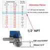Beduan Stainless 3/8" Barbed x 1/2" NPT Female 90 Degree