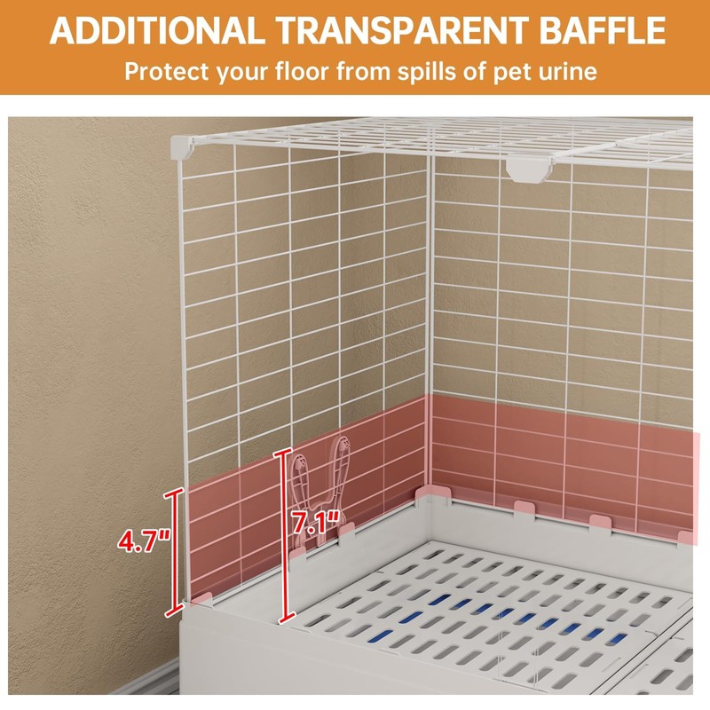 Oneluck Bunny Cage Indoor Rabbit Hutch with Pull Out Tray