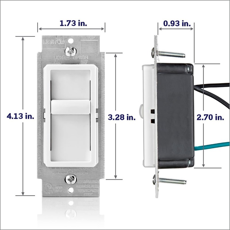 Leviton SureSlide Dimmer Switch for Dimmable LED, Halogen and Incandescent