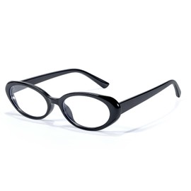 IGnaef Oval Blue Light Blocking Glasses for Women Men Fashion Small 90s Non-prescription Computer Glasses IF8094