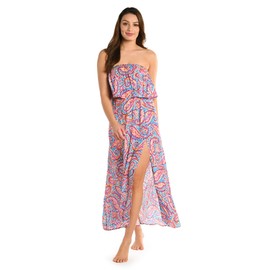 La Blanca Women's Maxi Dress Swimsuit Cover Up, Multi//Pebble Beach, X-Small