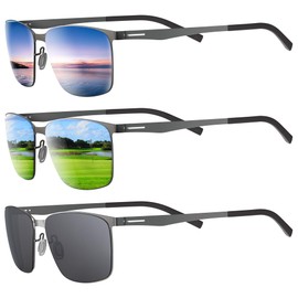 Xoxocos ‌Golf Sunglasses for Men – Polarized UV400 Lenses for Golfing, Fishing & Driving – Enhanced Clarity for Greens, Anti-Glare & Lightweight Frame