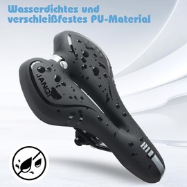 Bicycle Saddle, Waterproof PU Bicycle Saddle for Men and Women, Gel Comfortable Bicycle Seat, Shock-Absorbing, Breathable Mountain Bike Saddles