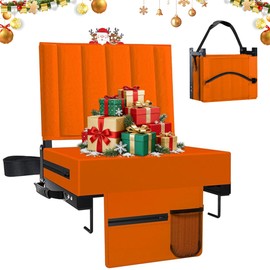 Aliphon Stadium Seat for Bleachers with Back Support and Cushion, Bleacher Seats with Shoulder Strap and Cup Holder, Padded Portable Folding Comfort Stadium Chair, for Sports Events, Orange (1pcs)