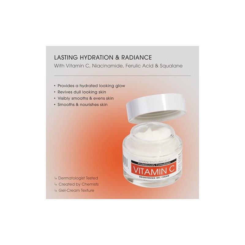 ADVANCED CLINICALS CREMA GEL FACIAL VITAMINA C ILUMINADORA ANTI-EDAD CON