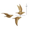 Deco 79 Resin Bird Metallic 3D Sculpted Floating Wall Decor,