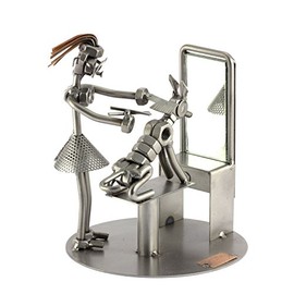 Steelman24 I Nuts and bolts sculpture Dog Hairdresser I Handmade ornaments I Made in Germany I I Metal figurine
