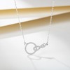 Weelody Sister Gifts, 925 Sterling Silver Cubic Zirconia Infinity Necklace,