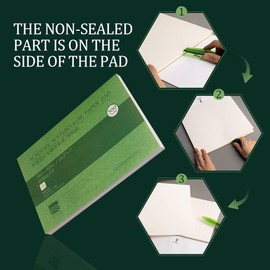 Watercolor Paper Block Glue Bound 20 Sheets 300gsm/140lbs Drawing Paper Pad 100% Cotton Pulp, Acid-Free Paper, Perfect for Most Wet & Dry Media, Ideal for Beginners, Artists & Professionals(260x180mm, CP)