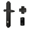 ML Lever Set with Keyed Deadbolt (2 Posts, Matte Black)
